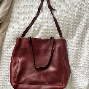 Madewell Medium Transport Tote Dark Cabernet